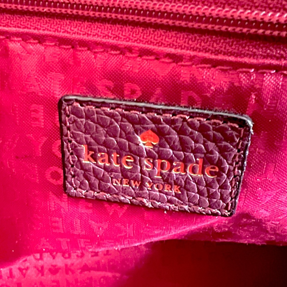 Kate Spade ♠️ Purse Crossbody-Dark Burgundy Color-Excellent Preowned Good Cond - Picture 11 of 14